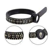 1pc Finger Measuring Ruler With Magnifying Glass Ring Size Gauge Ring Diameter Measuring Ruler Belt-Style Finger Size Measuring Tape - A - View 2