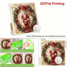 New Pearl Painting Christmas Theme Wreath Pattern Design For Home Wall Decor Art, Inspires Creativity And Passion, A Thoughtful Christmas Holiday Gift For Creative Handmade Art Enthusiasts Diamond Painting Kit - Pearl Painting - View 8