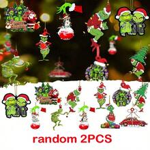 The Grinch The 11pcs(1Set) /6/2PCS ‑Themed Acrylic Christmas Tree Hanging Ornaments, Assorted Funny Character & Creative Pattern Print, Perfect For Christmas Home Decor, And Ideal As Xmas Tree Decoration And Holiday Creative Small Gift. - Cookie Monster - View 9