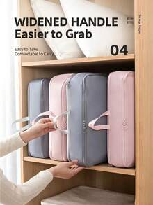 Solid Color Travel Storage Bag Large Capacity Multi-Compartment Daily Home Clothing Organizer Bag Divided Sections Organized Storage Socks Underwear Travel Compression Bag 5-In-1 Travel Storage Bag Portable Down Jacket Storage Bag Compressed Clothing Packing Organizer Bag - Multicolor - View 9