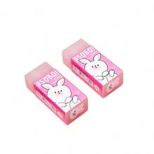 5pcs Rabbit Jelly Erasers, Office Supplies, Drawing Standard Pencil Erasers - 5pcs Pink Rabbit Sandwich Eraser - View 10