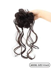 Women's Messy Curly Bun With Face-Framing Tendrils – A Chic, Effortlessly Elegant Hair Accessory Perfect For Everyday Wear, Dates, And Parties. - Multicolor - View 5
