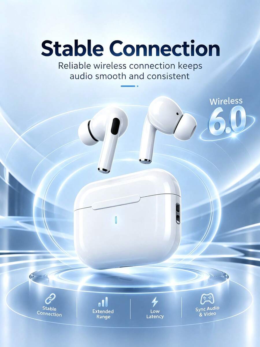 Earbud Nirkabel TWS Baru 2026 - Headphone Bluetooth - Kebebasan Nirkabel Sejati yang Tak Tertandingi, Desain Ergonomis untuk Kenyamanan Maksimal, Dilengkapi dengan Dolby Bass, Fungsi Panggilan Stereo HD ACC - Sempurna untuk Android, Pilihan Terbaik untuk Pecinta Olahraga dan Musik!