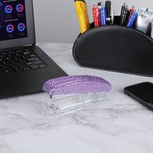 Handmade Dazzling Diamond-Crystal Stapler For Office, School, Or Home (Purple) - Multicolor - View 3
