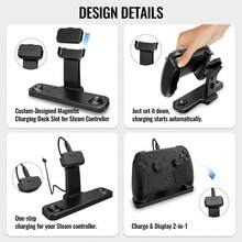 2026 New Steam Controller Storage Station, Equipped With Original Magnetic Charging Power Bank Slot, Steam Controller Original Body Can Be Tilted And Upright, Convenient For Display And Storage. - View 7