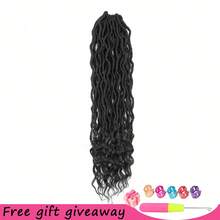 14/18/24 Inch Goddess Locs Crochet Hair, Pre-Looped River Locs With Curly Ends, Bohemian Faux Locs, 1-6 Packs Synthetic Crochet Braids With Installation Tools, Halloween Gift - Multicolor - View 17