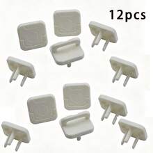 US Standard Power Outlet Protective Covers, Home Child Electric Shock Safety Plug, Compatible With US Wall Outlets, Baby Home Anti-Touch Socket Protection Accessories (12pcs) - A - View 9