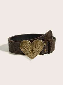 1pc Boho Gold Trim Floral Print Vintage Belt, Suitable For All Seasons, For Dresses, Skirts, Jeans Summer, School Fall, Autumn, Halloween - Embossed Beads (A) - View 16