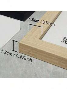 2pcs Wooden Photo Frames, Suitable For Photo Wall, Available In 10x15, 13x18, 15x20 And 20x25 Inches, Can Be Placed On Desk Or Hung On Wall, Ideal Choice For Photo Decoration And Commemorative Gifts - Multi-color - View 7