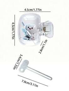 4-Color Cute Angel Tooth Pattern Toothbrush Holder, Suitable For Various Sizes Of Toothbrushes, With Ventilation Holes To Keep Toothbrush Heads Clean And Dry. Transparent Dust-Proof Toothbrush Cover With Tooth Pattern, Suitable For Women And Girls Travel Toothbrush Protection Cover, Portable Hygienic Toothbrush Cover, Bathroom Aesthetic Cute Bathroom Accessory, Travel, Daily Use, Transparent Clip-On Toothbrush Protection Cover, Suitable For Home And Travel Use, Family Gift, Back To School Season, Back To School Gift - Multicolor - View 11