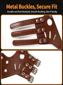 1PC Dog Muzzle, Soft Leather Pet Mouth Cover, Anti Biting, Anti Barking And Anti Eating, Adjustable Breathable Dog Muzzle For Small Medium Large Dogs, Teddy Golden Retriever, Ideal For Daily Walking, Training, Vet Visit And Outdoor Use - Brown - View 5