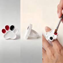 Mini Cat Paw Palette (1 Cat Paw Palette And 2 Different Sized Rings) - Creative Painting Palette, Perfect For Model Painting Enthusiasts And Artists, Convenient For Indoor And Outdoor Use - A - View 6
