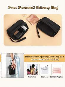 Mini Transparent Backpack 12x6x12 Stadium Approved Women's Girls Clear Small Daily Bag For Concerts Sports Events Travel Work Holidays - Multicolor - View 3