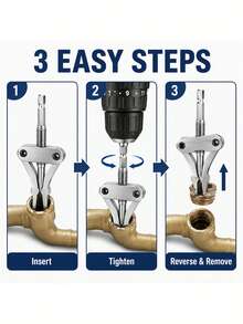 1pc Broken Pipe Extraction Tool, Damaged Pipe Thread Extractor, Drill Bit Broken Wire Remover, Rusted Faucet Broken Pipe Integrated Removal Tool, Easily Remove Broken Pipes From Holes, Effectively Remove Damaged Parts On Rusted Threads, Protect Walls And Existing Threads, Provide Convenient Broken Pipe Removal Service For Home Repair - A - View 6
