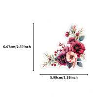 50PCS Transparent Floral Border Stickers Aesthetic Vinyl Stickers High Quality Stickers Decals Scrapbook,Journaling,Laptop,Bumper,Skateboard,Water Bottles,Computer,Phone Stickers Can Bring A Lot Of Fun To Your Life,The Perfect Gift For Adults - Transparent Floral Border - View 2