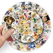 100pcs Cute Dog Cartoon Stickers, Creative Guka Planner Stickers, Korean Ins Style Decorative Phone Case Epoxy Stickers - Multicolor - View 2
