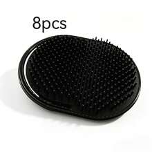 Men'S Large Back Hair Combs, Multi-Purpose Shampoo Brushes, Men'S Oval Brushes, Portable Beard Brushes, Random Landscape Art Collectible Card Gift Included - Multicolor - View 9