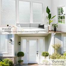 1Roll Frosted Window Film Privacy Film For Glass Windows ,Static Cling Decorative Snowflake Pattern, Blocks UV Removable Frosting Opaque Film For Bathroom Office Bedroom - Snowflake - View 4