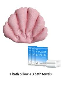 Creative Shell-Shaped Inflatable Bath Pillow, Towel Mat, Bath Pillow, Inflatable Bath Mat, Non-Slip Bath Mat, Soft And Comfortable Towel Bath Mat, Head Spa Pillow, Hot Water Bath Pillow And Disposable Bath Towel - Multicolor - View 15