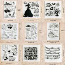 Halloween Clear Silicone Stamp, Pumpkin Witch Ghost For DIY Scrapbooking Card Making Journal Paper Craft Decor - Halloween-1 - View 2