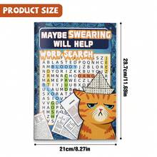 English Word Search Puzzle Books For Adults, Swear Word Humor Or Everyday Vocabulary Themes, Answer Keys Included, Fun Hidden Word Games For Quiet Time, Screen-Free Travel Activities, Relaxing Daily Puzzles, Birthday & Holiday Gifts For Men And Women - English Word Search Puzzles - View 4