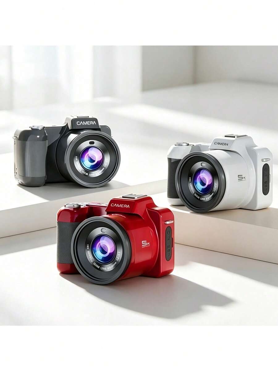 5K 64MP AF Autofocus Digital Vlog Camera, 16X Optical Zoom Compact Point & Shoot Camera, Anti-Shake LED Flash IPS Screen, Type-C Rechargeable Portable Camera For Beginners Travel (Memory Card Not Included)