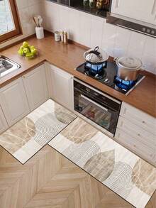 SANJIANGDI 1pc Vintage Floral Tile Pattern Kitchen Mat, 3.5mm Soft Rubber Material, Absorbent And Easy To Clean. Suitable For Hallway, Bathroom, Living Room, Outdoor Door Mat And Toilet. All Year Round Use, Suitable For Various Holidays. - Multicolor - View 10