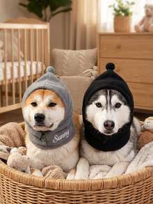 Topi Anjing Bordir Nama Kustom, Topi Hewan Peliharaan Musim Dingin yang Dapat Diatur, Aksesori Hewan Peliharaan Lembut dan Nyaman, Penutup Kepala Anjing Hangat untuk Cuaca Dingin, Hadiah Hewan Peliharaan yang Lucu - topi warna polos - View 4