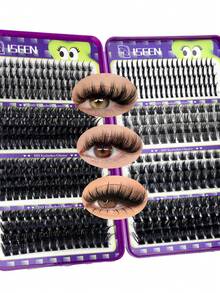 ISEEN 484pcs D-Curl Ultra Dense Pointed False Eyelash Clusters DIY Lash Extension Kit, Soft & Comfortable, Includes Glue, Sealer, Remover And Tweezers, Suitable For Daily Use, Fine & Smooth Style - Multicolor - View 11