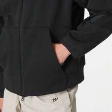 Adidas Men's Solid Black Hooded Long Sleeve Jacket - Black - View 6