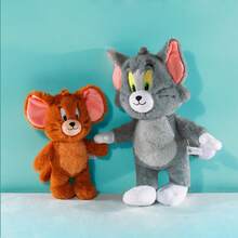 TOM AND JERRY. 25-35厘米豪华毛绒柔软卡通填充动物玩偶 - 棕色 - 查看 3