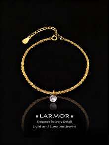 1pc Classic Round Diamond Bracelet, Women's Fashion Bracelet, Suitable For Party, Ball, Exquisite Jewelry Gift, Anniversary Present For Girlfriend - Round Diamond Bracelet - View 1