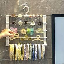 1pc Headband Storage Rack, Claw Clip Display Stand, Hair Accessory Hanging Rack, Pendant Organizer, Hair Claw Storage Holder, Large Capacity, Stainless Steel Material, Wall Mounted, Suitable For Closet Storage, Wall Storage, Jewelry Storage, Jewelry Rack - Hair Clip Storage Rack - View 3