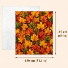 1pc Autumn Maple Leaf Theme Throw Blanket, Colorful Maple Leaf Print Pattern Fleece Blanket, Flannel Single-Sided Printed Blanket, Perfect For Holidays, Birthdays, Sofa And Home Decor - Multicolor - View 11