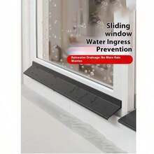 2cm Wide 2m Long Black Waterproof Sealing Strip, Suitable For Home Windows, Sliding Windows Rain Sealing, Balcony Thermal Insulation Wind Sealing And Embedded Sealing Board - A - View 2