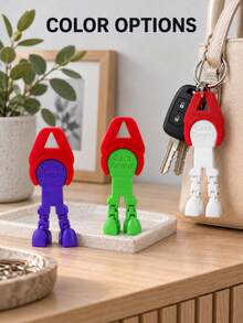 Coin-Operated Shopping Cart Lock Keychain, Novel Compact Portable Lightweight Detachable Cart Token Replacement, With Jointed Legs, Christmas Ring Pendant, Gift For Family And Friends, Suitable For Outdoor Supermarket Shopping, Handbags, Backpacks, Belt Loops, Storage Bags - Multicolor - View 8