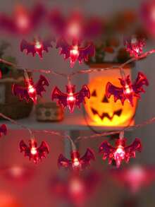 LED Red Bat String Lights, Halloween Festival Decoration Lights, Suitable For Holidays, Parties, Gatherings, Games, Scene Decor Lighting, Halloween Atmosphere Colorful Light Strings - String Lights - View 9