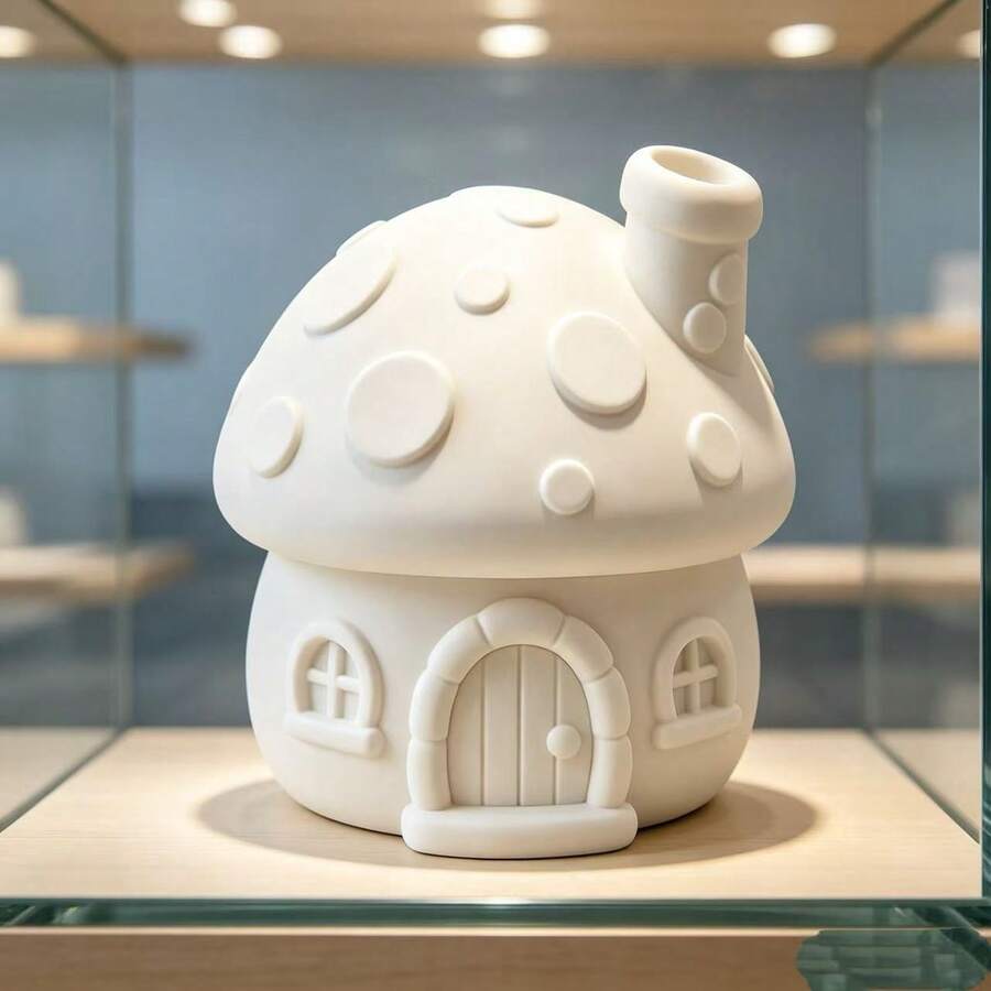 夢幻蘑菇屋裝飾擺件，溫馨童話迷你小屋，桌面與玄關裝飾，療癒生日禮物 - 1PC - 查看 1