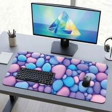 Colorful Stone Texture Gaming Mouse Pad, Non-Slip Rubber Desk Mat, Smooth Sliding Surface, Suitable For Computer Laptop Office Home, Natural Abstract Art Decoration, Back To School Supplies - A - View 9