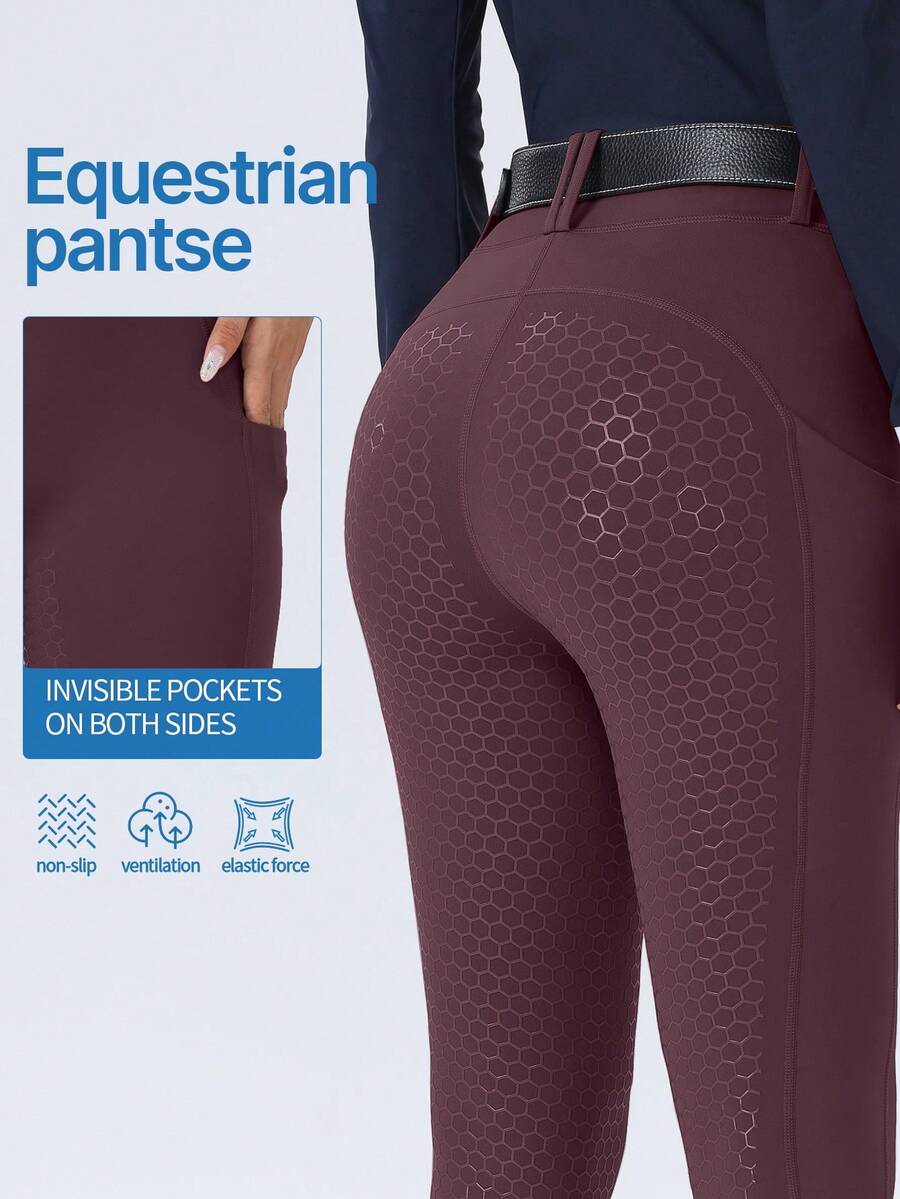 ROYALS MATTINI 女款口袋騎馬褲，馬術騎馬褲，全座矽膠騎馬褲，馬術騎馬緊身褲，秋季運動