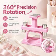 Beautizon Nailartlab Multifunctional Rotating Cat Eye Nail Art Magnet: Tool With Stand, Multiple Heads For Wide Beam, Ring And Crystal Cat Eye Effects, Automatic Glass Bead Magnetic Rod, Suitable For Beginners DIY Nail Art Tool - Multicolor - View 7