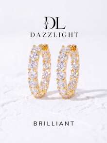 1pc Moissanite Earrings Stylish Bullhead Full Pave Diamond Earrings Perfect For Women's Parties And Weddings - Full Diamond Moissanite Earrings - View 4