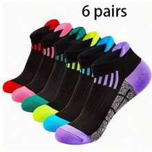 1/5/6/12 Pairs Unisex Cycling Running Socks Short Socks Outdoor Training Fitness Jump Rope Compression Socks - Multicolor - View 18