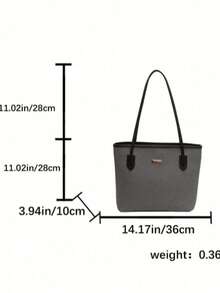 Fashion New Shoulder Tote Bag, Casual Large Capacity Women Handbag - Black - View 2