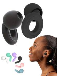 1PC Ear Plugs Ultra-Comfort Earplugs -Ideal For Sleep(1.3*1.5cm), Travel, Block Out Noise,Suitable For Dorms,Essential Items For Home And School Use. Relieve Insomnia, Back To School Essential, Sleeping, Cycling, Study And Travel. Gift. - Multicolor - View 4