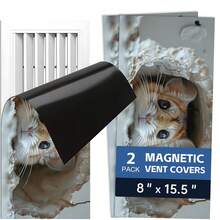 Fun Cartoon Animal Magnetic Ventilation Cover, 12 * 5.5 Inches And 15.5 * 8 Inches, Used As A Flexible PVC Sleeve Cover For Metal Floor, Wall, Ceiling Vents, Ventilation, And Odor Blockers To Prevent Foreign Objects From Falling Off - B - View 27