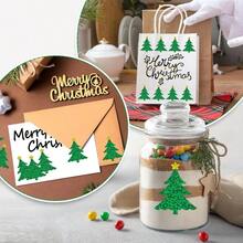 500pcs Christmas Tree Laser Stickers, Cartoon Christmas Party Gift Box Decoration Stickers, Label Stickers For Envelopes And Gift Bags - Multicolor - View 2