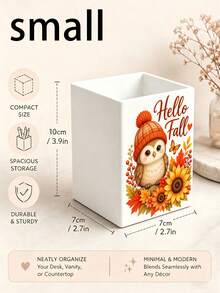 1個「HELLO FALL」多功能收納整理盒－餐具架、桌面收納盒（適用於收納餐具、吸管、茶包、筆、遙控器），小巧省空間，適合廚房、辦公室、客廳，秋季感恩節使用（下單前請注意尺寸） - 彩色 - 查看 10