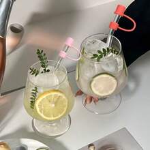 2 PCS Straw Cap Sets, Suitable For 20/30/40 Ounces Travel Cups, PVC Straw Cap Covers, Dust-Proof Beverage Accessories - Multicolor - View 6