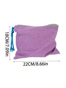 Personalized Embroidered Plaid Makeup Bag, Customized Name Colorblock Makeup Storage Bag With Zipper, Plaid Travel Toiletry Bag, Toiletry Bag, Bridesmaid Gift, Birthday Gift - Multicolor - View 5